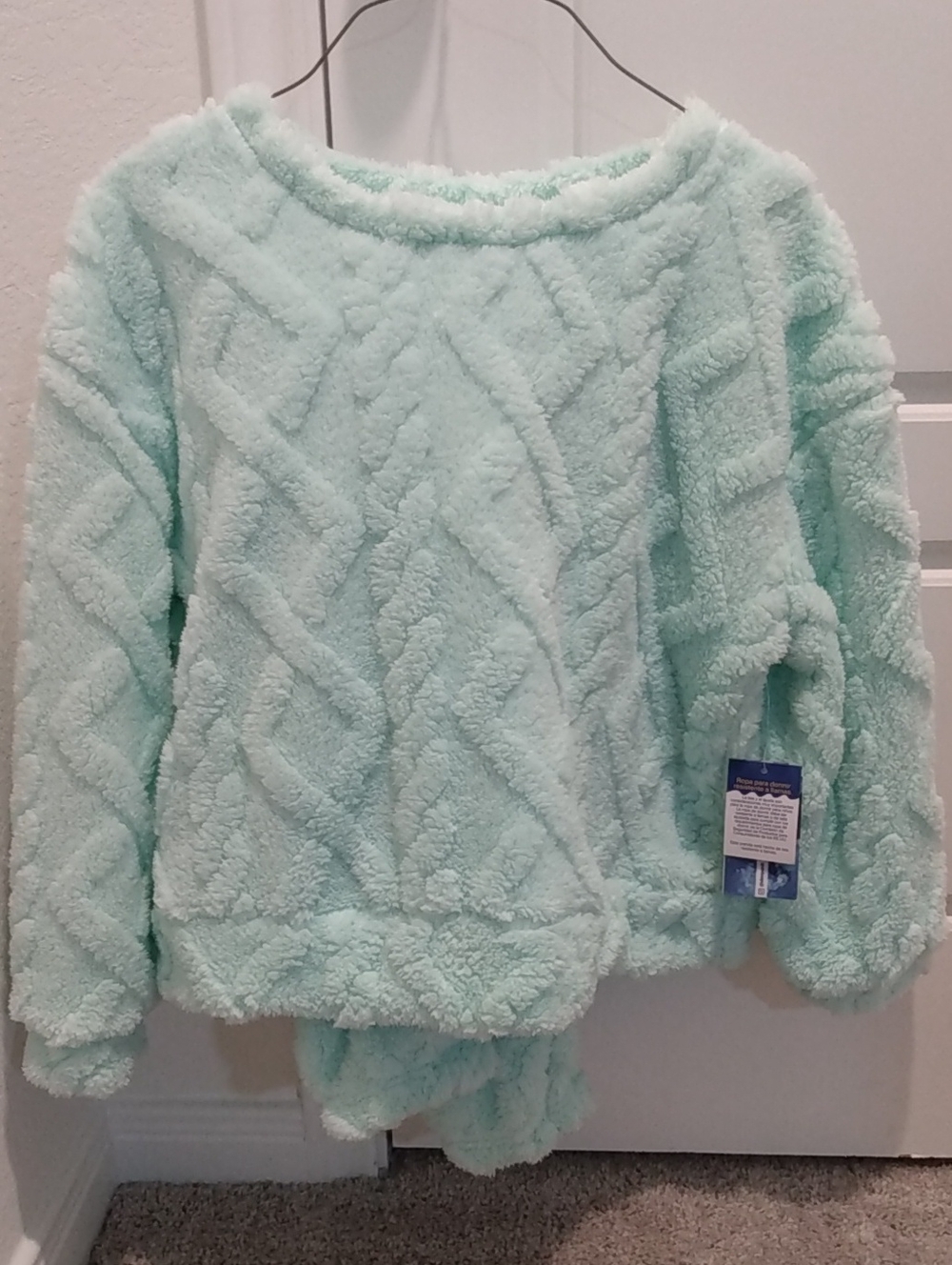 Plush Kids Pajama Set - Mint